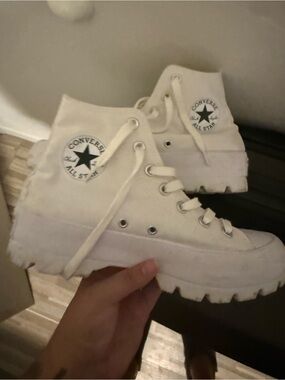 Converse White Kids' High-Top Platform Sneakers
